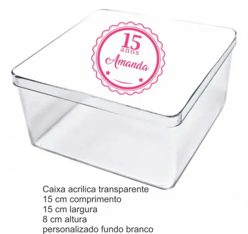 Caixa Acrilica 15x15x8-monograma 44