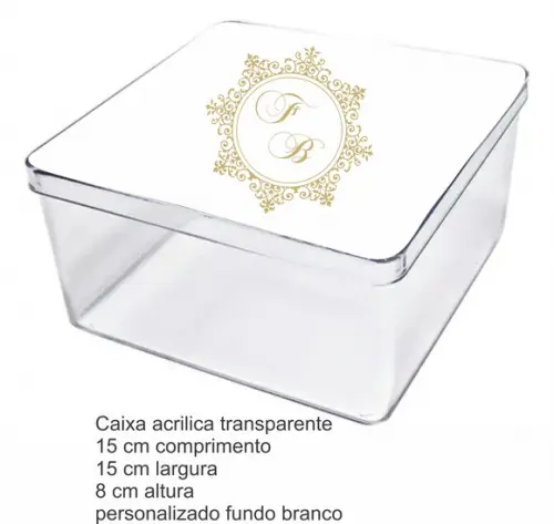 Caixa Acrilica 15x15x8-monograma 46