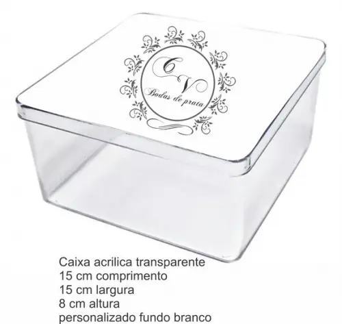 Caixa Acrilica 15x15x8-monograma 59