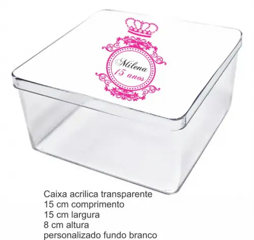 Caixa Acrilica 15x15x8-monograma 54