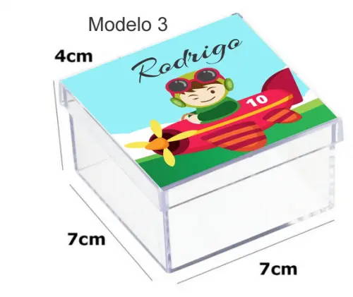 Caixa Acrilica 7x7x4- Aviador