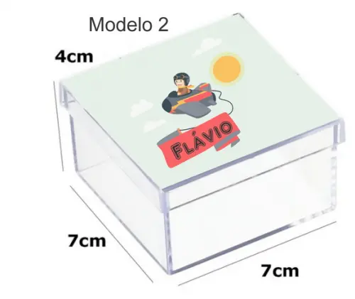 Caixa Acrilica 7x7x4- Aviador