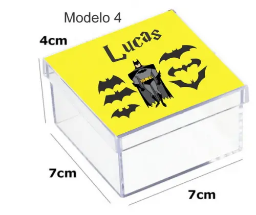 Caixa Acrilica 7x7x4- Batman