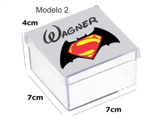 Caixa Acrilica 7x7x4- Batman