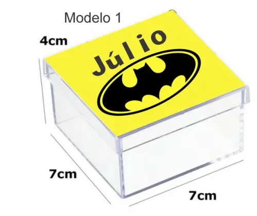 Caixa Acrilica 7x7x4- Batman