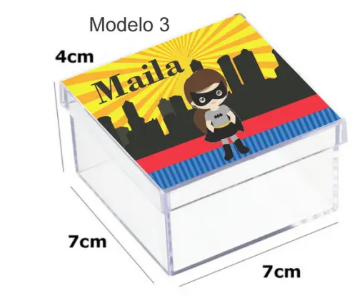 Caixa Acrilica 7x7x4- Batman