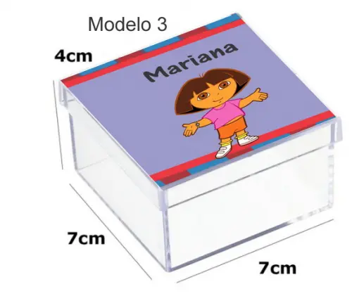 Caixa Acrilica 7x7x4- Dora