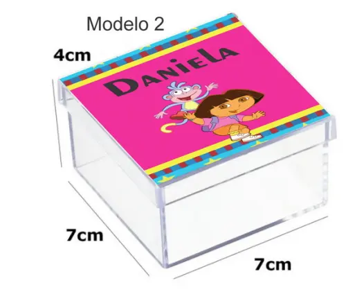 Caixa Acrilica 7x7x4- Dora