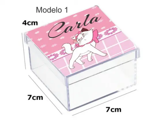 Caixa Acrilica 7x7x4- Marie