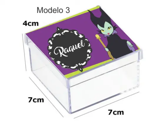 Caixa Acrilica 7x7x4- Malévola