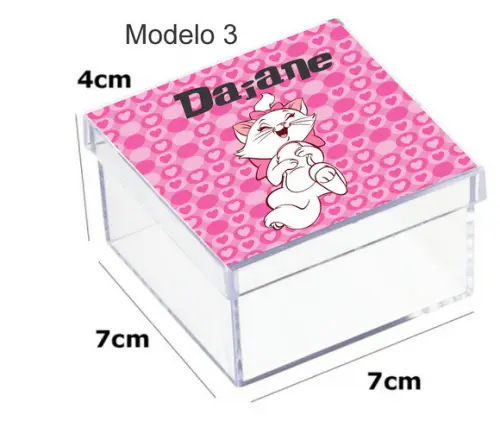 Caixa Acrilica 7x7x4- Marie