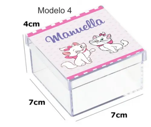 Caixa Acrilica 7x7x4- Marie