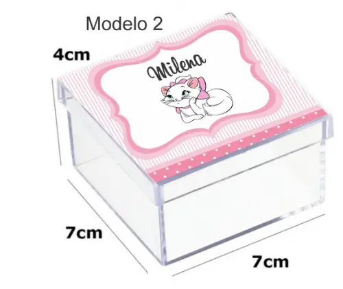 Caixa Acrilica 7x7x4- Marie