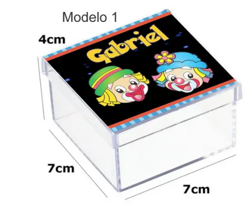 Caixa Acrilica 7x7x4- Patatí Patatá