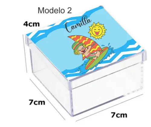 Caixa Acrilica 7x7x4- Patatí Patatá