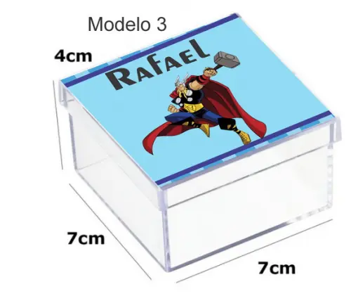 Caixa Acrilica 7x7x4- Thor