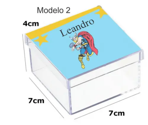 Caixa Acrilica 7x7x4- Thor