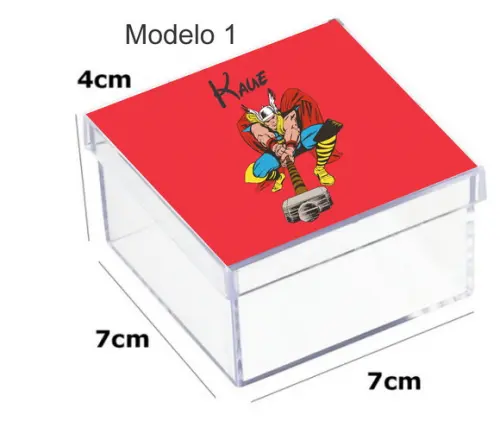 Caixa Acrilica 7x7x4- Thor