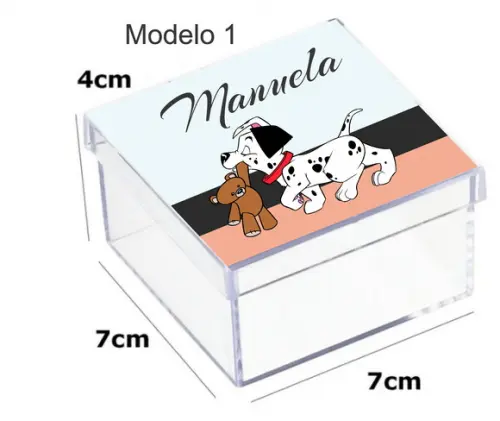 Caixa Acrilica 7x7x4-101 Dalmatas