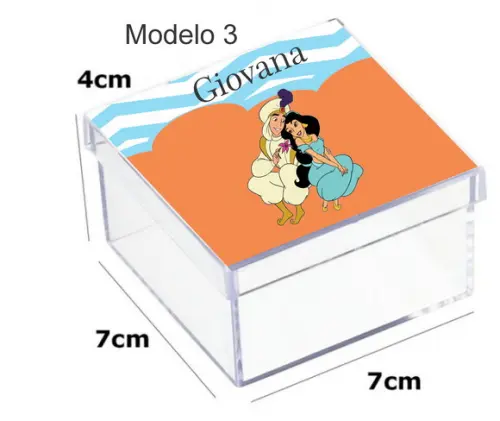 Caixa Acrilica 7x7x4-aladim