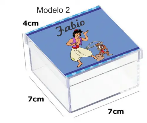 Caixa Acrilica 7x7x4-aladim
