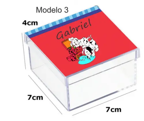 Caixa Acrilica 7x7x4-101 Dalmatas