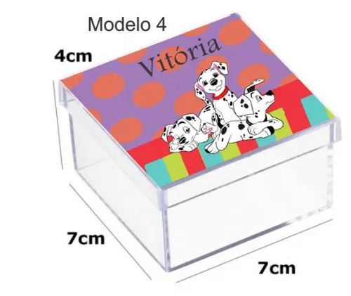 Caixa Acrilica 7x7x4-101 Dalmatas