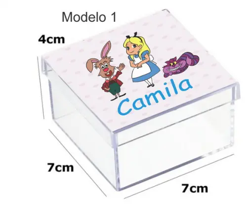 Caixa Acrilica 7x7x4-alice