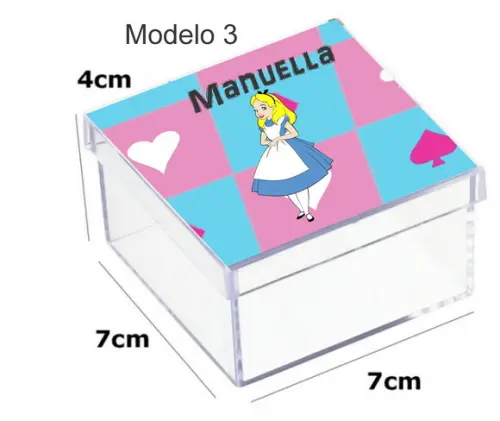 Caixa Acrilica 7x7x4-alice