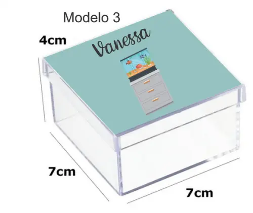 Caixa Acrilica 7x7x4-aquário