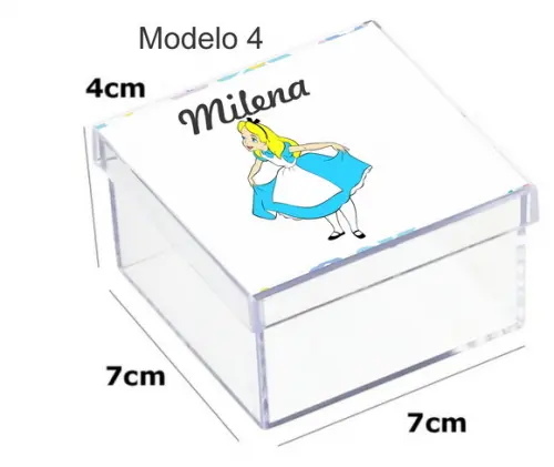 Caixa Acrilica 7x7x4-alice