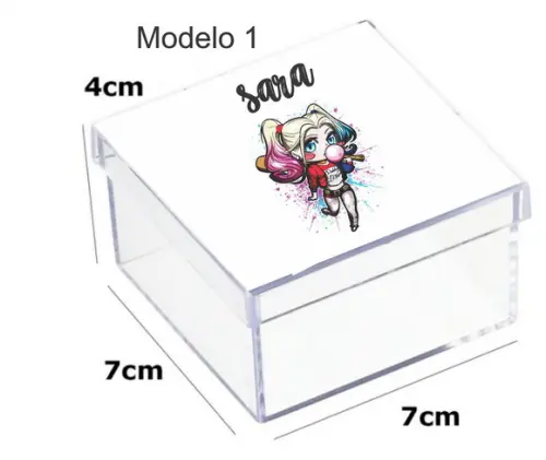 Caixa Acrilica 7x7x4-arlequina