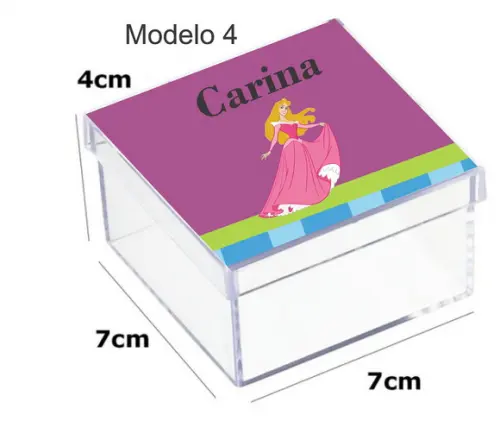 Caixa Acrilica 7x7x4-aurora