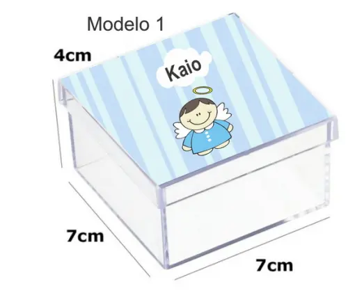 Caixa Acrilica 7x7x4-batizado
