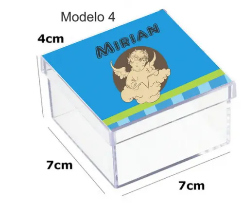 Caixa Acrilica 7x7x4-batizado