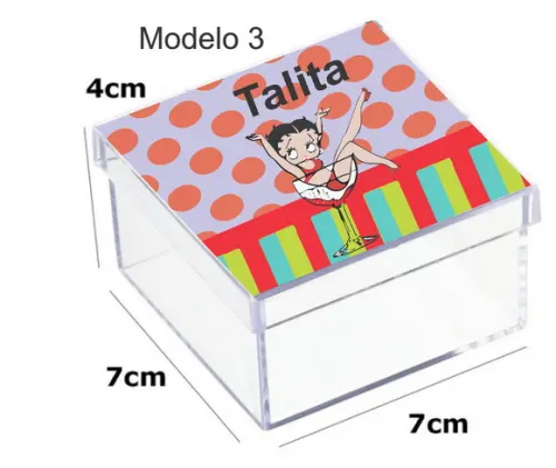 Caixa Acrilica 7x7x4-betty Boop