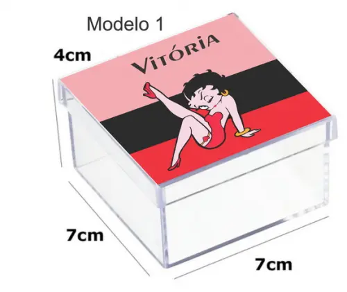 Caixa Acrilica 7x7x4-betty Boop