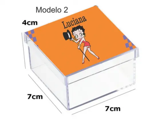 Caixa Acrilica 7x7x4-betty Boop