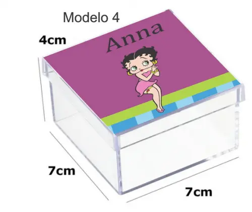 Caixa Acrilica 7x7x4-betty Boop