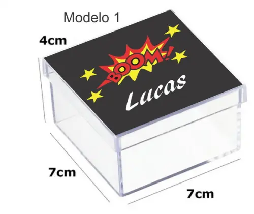 Caixa Acrilica 7x7x4-bomba