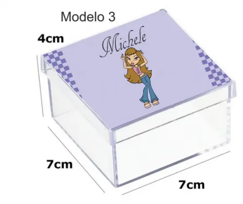 Caixa Acrilica 7x7x4-bratz