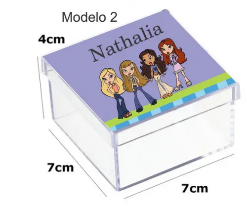 Caixa Acrilica 7x7x4-bratz