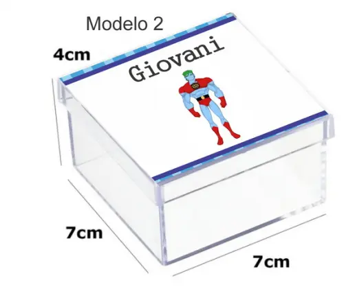 Caixa Acrilica 7x7x4-capitão Planeta