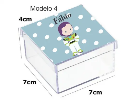 Caixa Acrilica 7x7x4-buzz Lightyear