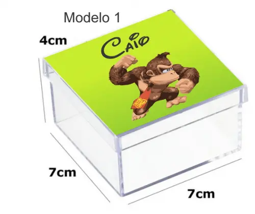 Caixa Acrilica 7x7x4-donkey Kong
