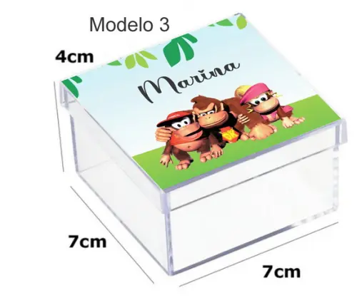 Caixa Acrilica 7x7x4-donkey Kong