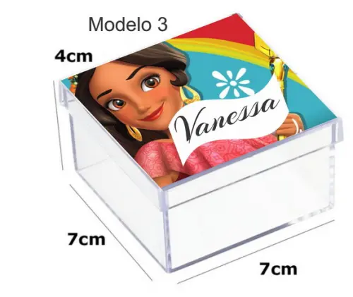 Caixa Acrilica 7x7x4-elena de Avalor