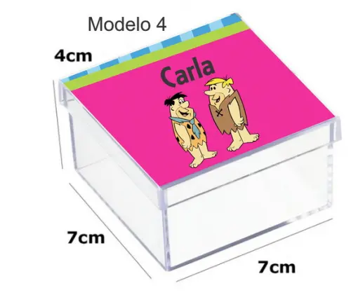 Caixa Acrilica 7x7x4-fred Flintstone