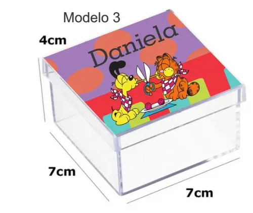 Caixa Acrilica 7x7x4-garfield