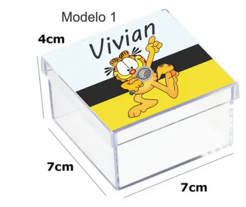 Caixa Acrilica 7x7x4-garfield